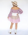 Candace Color Block Dress - Lilac Multi