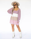 Candace Color Block Dress - Lilac Multi