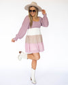 Candace Color Block Dress - Lilac Multi