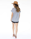 Keely Striped Button Down Blouse - Off White