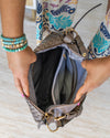 Claire Woven Vegan Leather Handbag - Dark Taupe