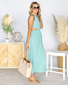 Kendall Cutout Midi Dress - Seafoam