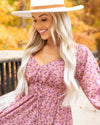 Autumn Outings Floral Dress - Mauve