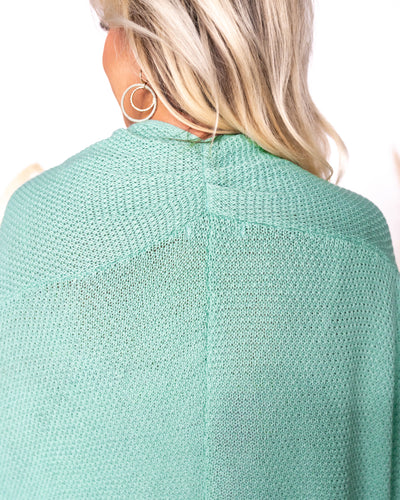 Elodie Lightweight Knit Dolman Sleeve Cardigan - Mint