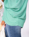 Elodie Lightweight Knit Dolman Sleeve Cardigan - Mint