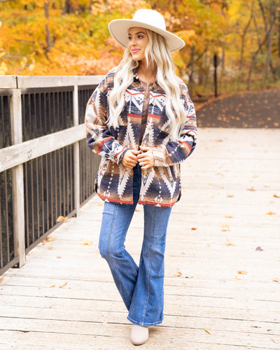 Weekend In Gatlinburg Shacket - Navy