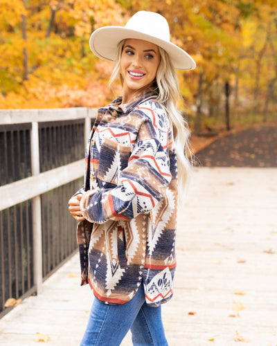 Weekend In Gatlinburg Shacket - Navy