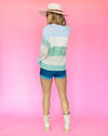 Nova Color Block Sweater - Light Blue