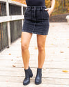 Going Out Corduroy Skirt - Faded Black