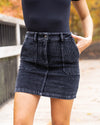 Going Out Corduroy Skirt - Faded Black