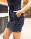Going Out Corduroy Skirt - Faded Black