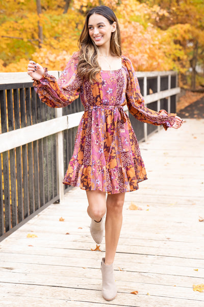 A Hopeful Notion Dress - Plum