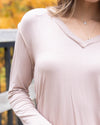 Subtle Statements Top - Taupe