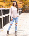 Subtle Statements Top - Taupe