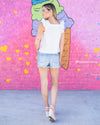 Touch Of Summer Button Up Top - White