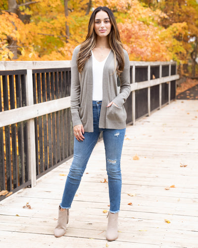 At Daybreak Cardigan - Dusty Olive
