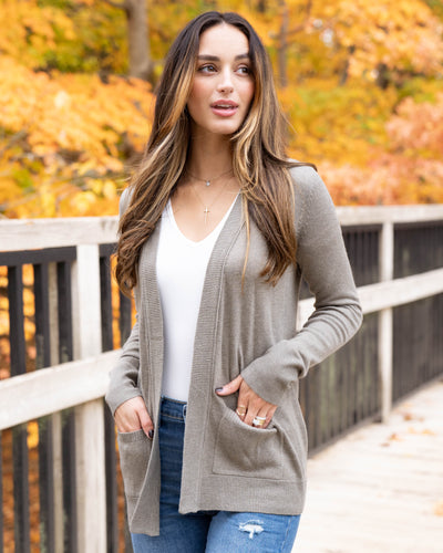 At Daybreak Cardigan - Dusty Olive