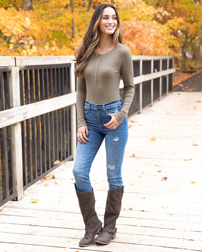 Closer To You Bodysuit - Olive