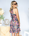 Lea Front Tie Crossover Hem Halter Dress - Black
