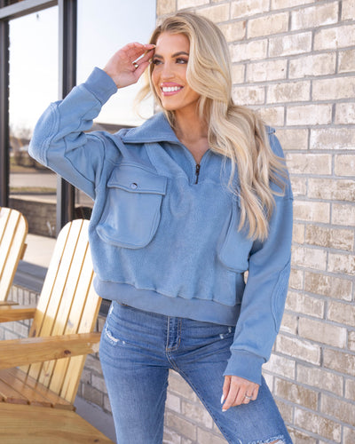 Morning Chill Pullover - Baby Blue