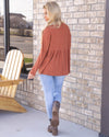 Comfortably Cute Top - Rust