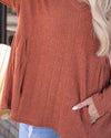 Comfortably Cute Top - Rust
