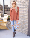 Comfortably Cute Top - Rust
