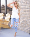 Never Too Late Peplum Top - White