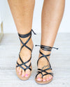Setting Sun Lace Up Sandal - Black