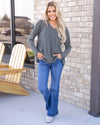 Comfortably Cute Top - Dusty Blue