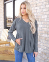 Comfortably Cute Top - Dusty Blue