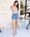 Coffee Date Front Snap Top - Chai