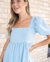 Taking Chances Babydoll Dress - Light Blue