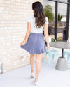 Feeling Girly Front Tie Skirt - Charcoal