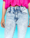 Vanessa High Rise Front Seam Flares - Light Acid Wash