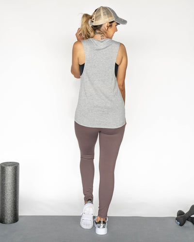 The Best Things In Life Make You Sweaty Graphic Tank - Heather Grey