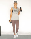 The Best Things In Life Make You Sweaty Graphic Tank - Heather Grey