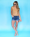 Katie Cable Knit Cropped Tank - Camel