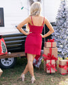 Under The Mistletoe Dress - Raspberry