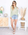 Kristen Striped Lightweight Knit Sweater - Spring Green