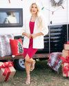 Midnight Chic Textured Blazer - Cream