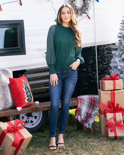 All Things Merry Top - Green