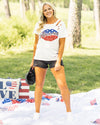 American Honey Distressed Graphic Tee - White