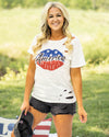 American Honey Distressed Graphic Tee - White
