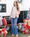 Rooftop Celebration Top - Dusty Mauve