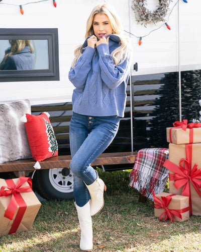 Into The Unknown Sweater - Denim Blue