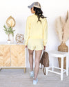 Cora Half Zip Pullover - Canary Yellow