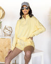 Cora Half Zip Pullover - Canary Yellow