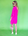 Chasity One Shoulder Dress - Fuchsia