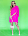 Chasity One Shoulder Dress - Fuchsia